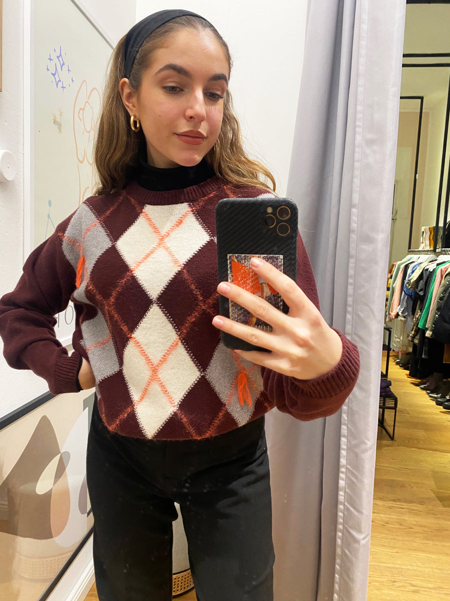 Rautenmuster pullover Clearance